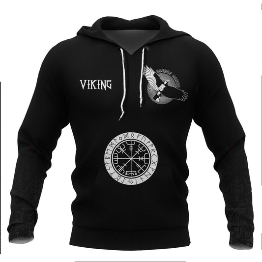 Viking Vegvisir Viking Hoodie Basic Helm and Hammer Shop